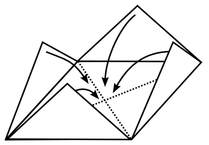 Origami 'Blintz' (fotocredit Wikimedia)