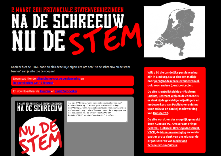 Il y a des provinces où tu peux très bien voter pour le VVD ou le CDA ; un nouveau site Web donne des conseils de vote aux amateurs d'art.