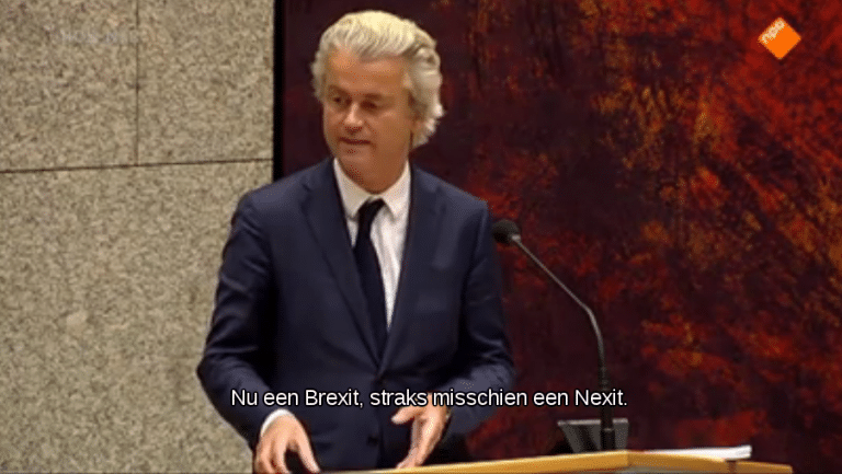Capture d'écran de Nieuwsuur Geert Wilders,