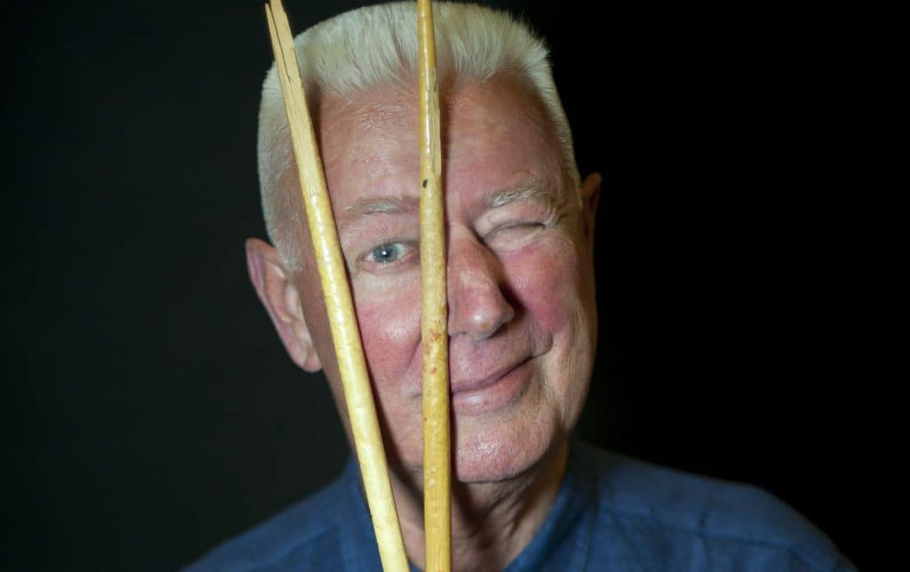 Han Bennink (75) op LGW: “Keihard werken en hopen dat het hoogtepunt nog komt.”